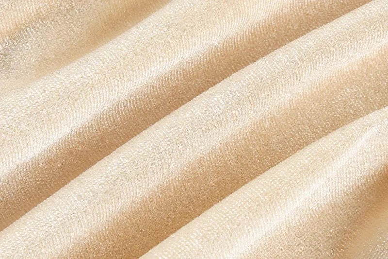 Robe beige moulante longue dos nu - Image 5