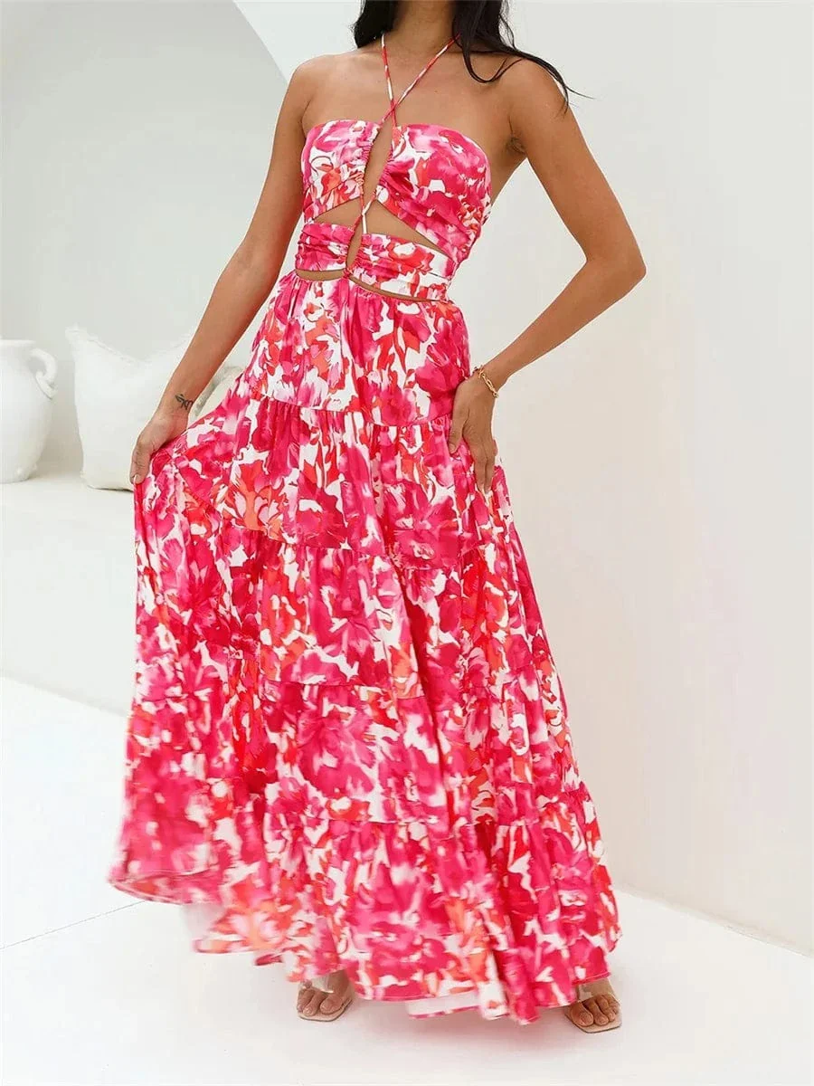 Robe bohème longue fleurie fluide - Image 2