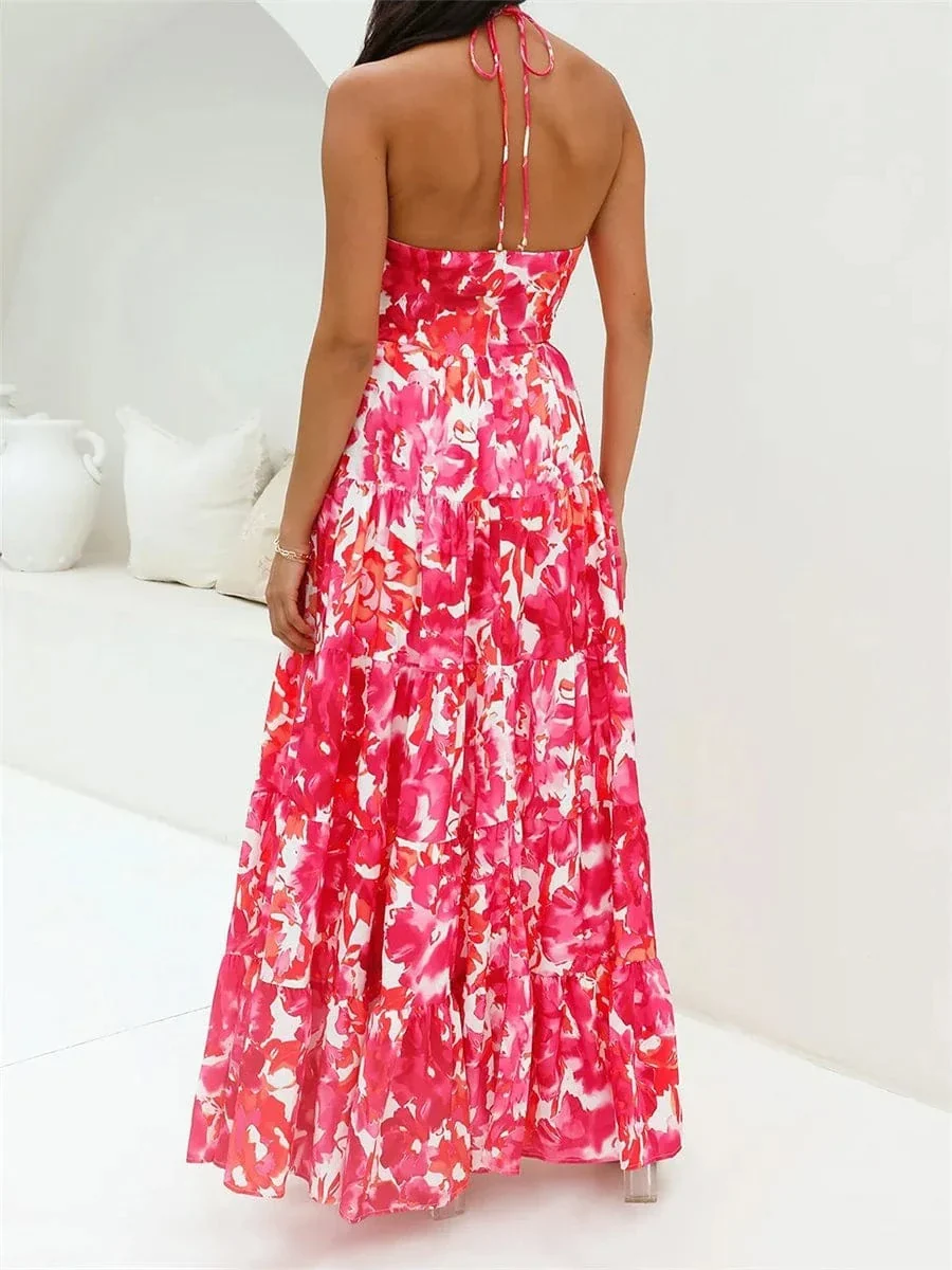 Robe bohème longue fleurie fluide - Image 3