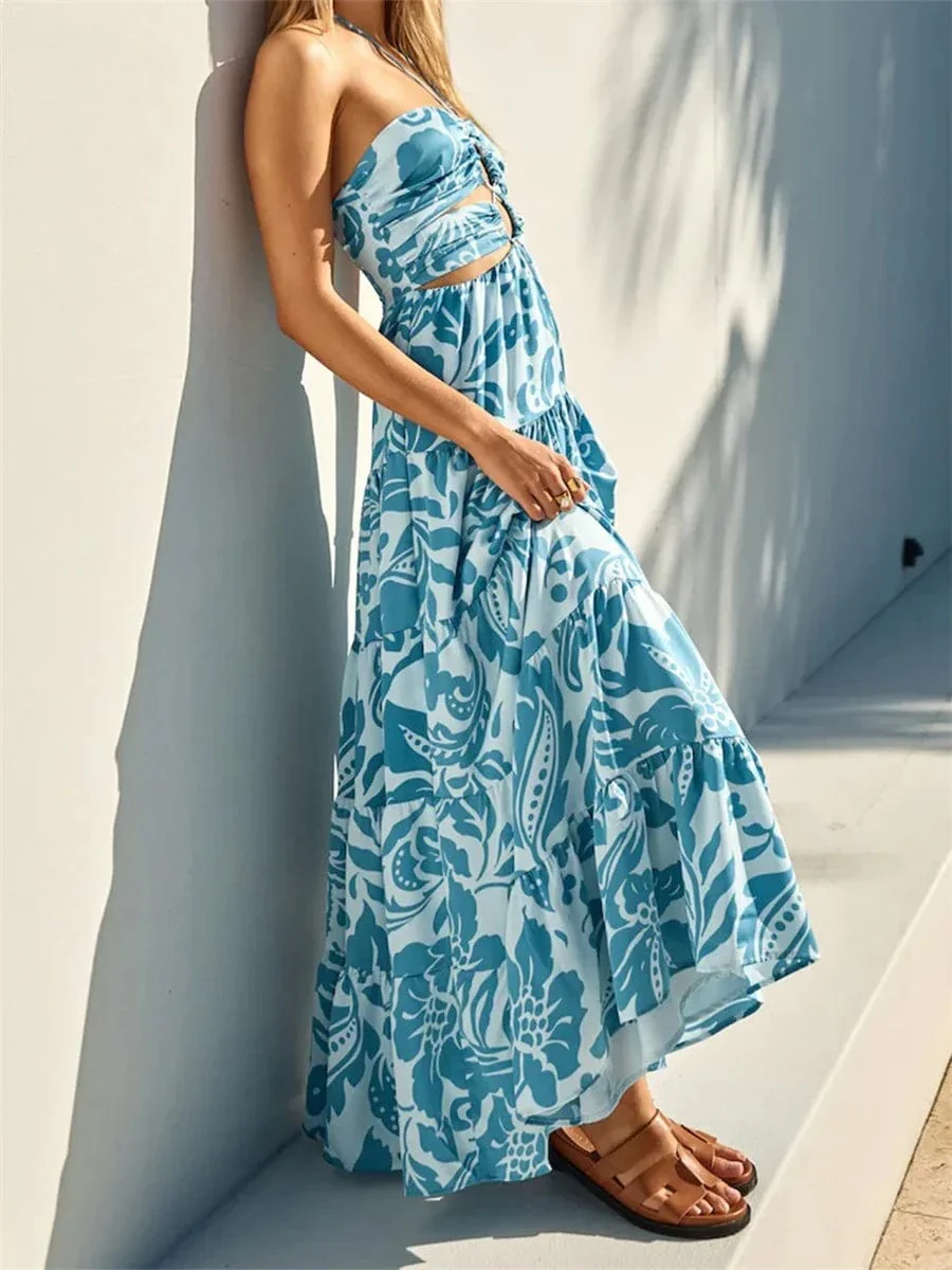 Robe bohème longue fleurie fluide - Image 4