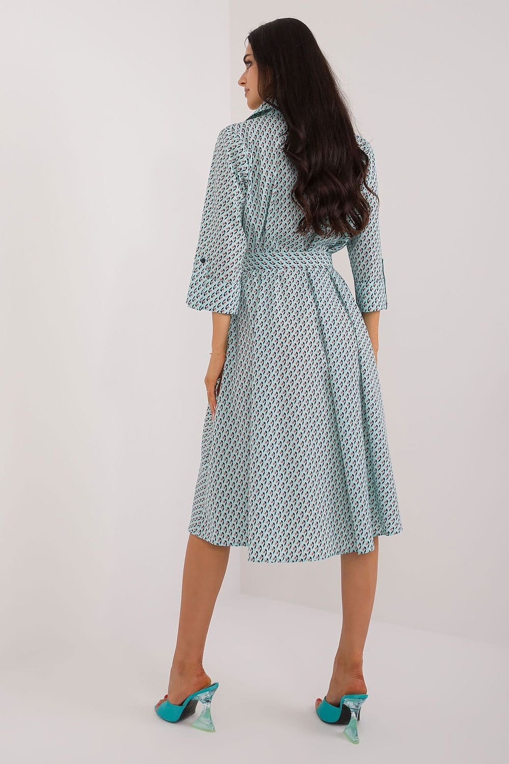 Robe chemise midi manches longues - Image 3