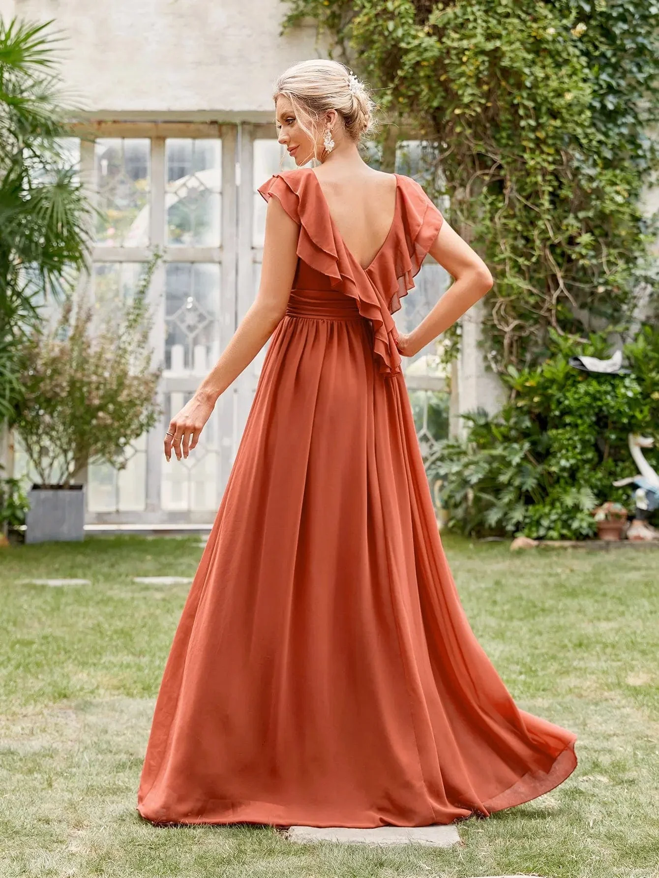 Robe demoiselle d'honneur terracotta