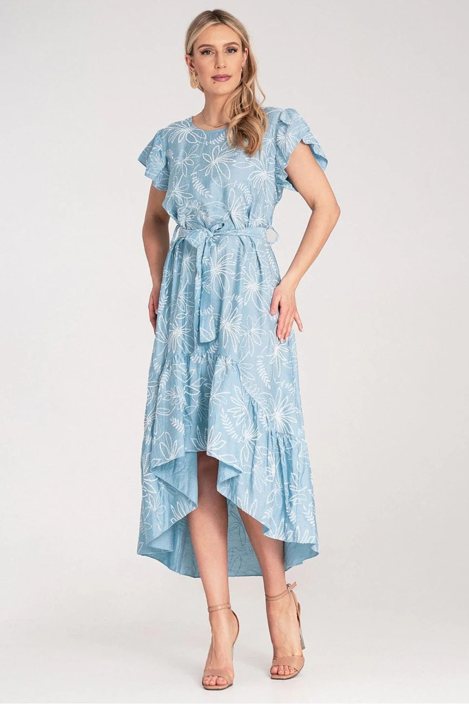 Robe été bohème fleurie asymétrique