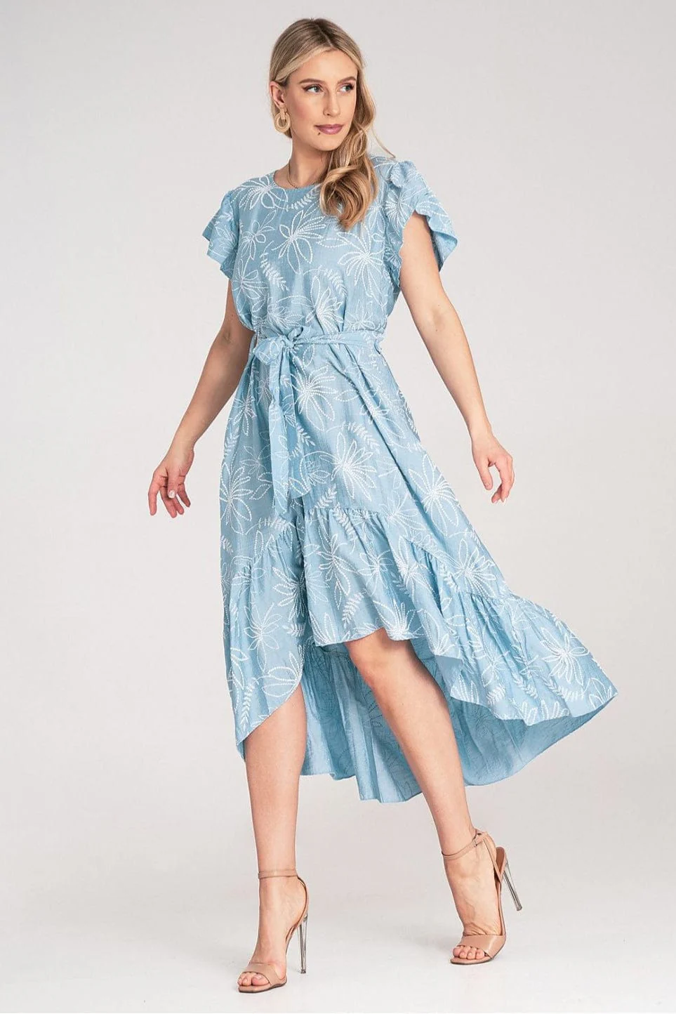 Robe été bohème fleurie asymétrique - Image 2