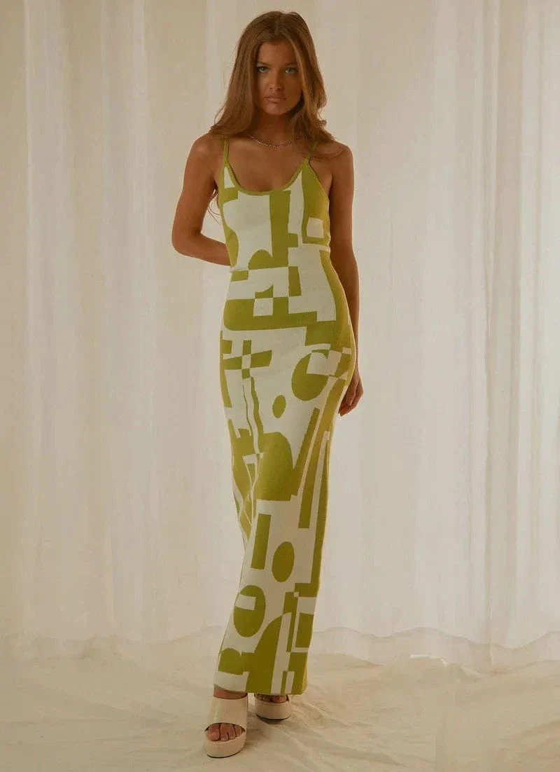 Robe été sexy longue moulante à motifs