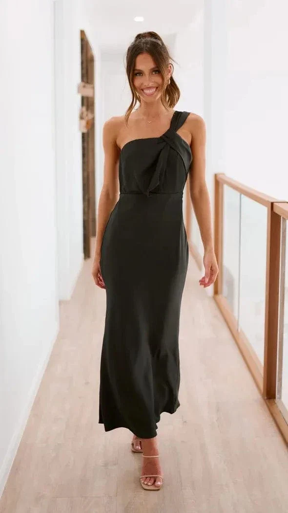 Robe invitée mariage chic asymétrique midi - Image 6