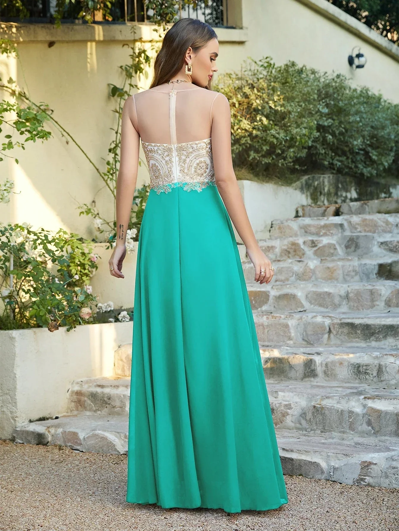 Robe invitée de mariage chic longue - Image 13