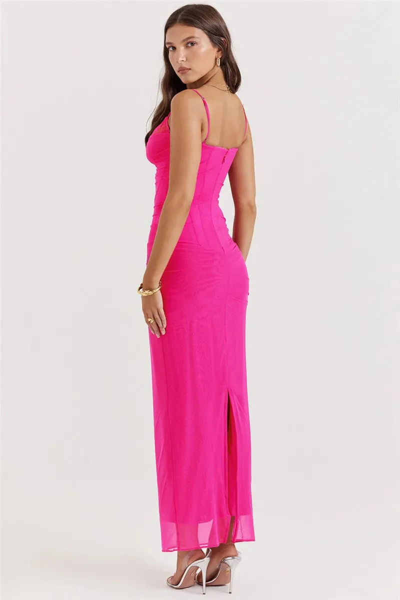 Robe longue à bretelles spaghetti - Image 6