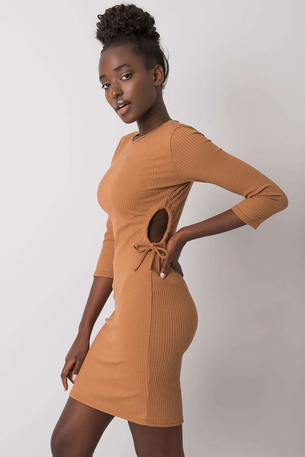 Robe moulante casual manches trois-quarts - Image 2