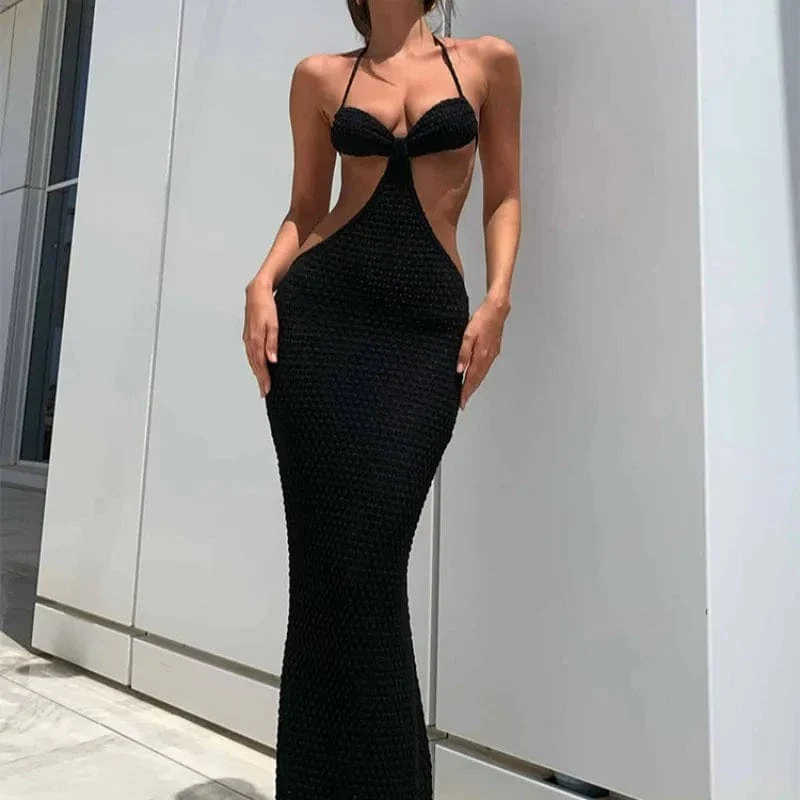 Robe de plage sexy longue sans manches - Image 3