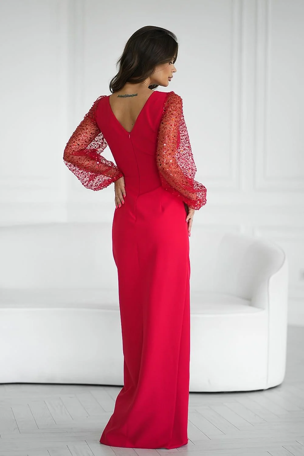 Robe de soirée chic longue drappée - Image 12
