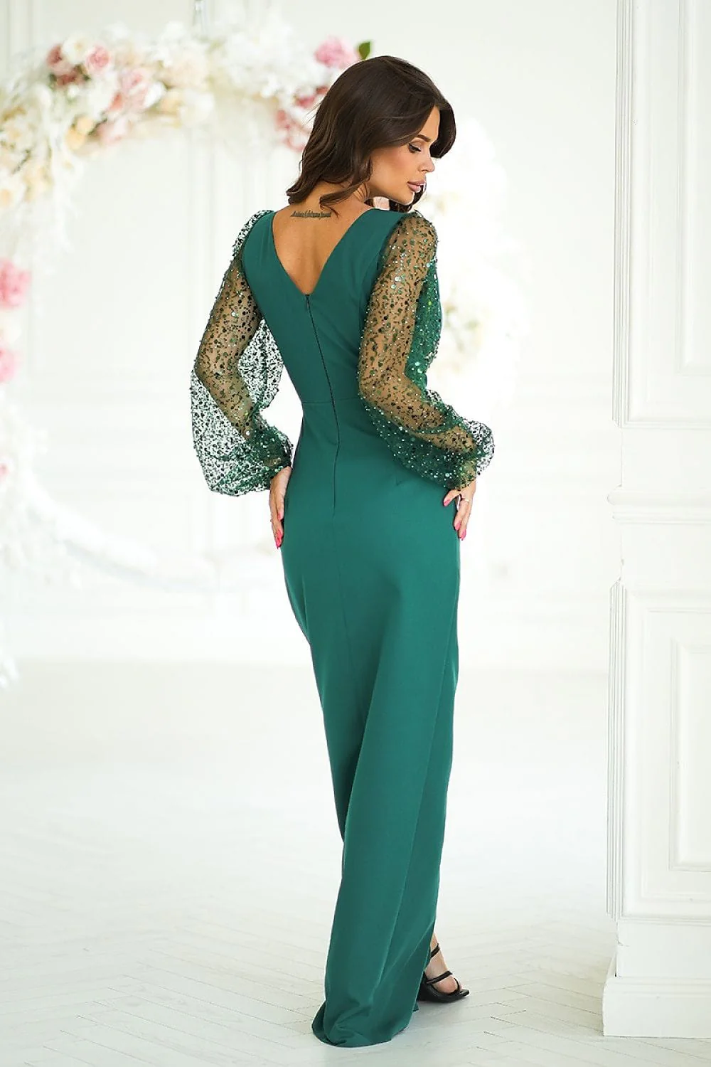 Robe de soirée chic longue drappée - Image 19