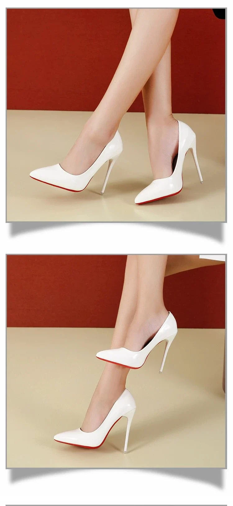 Talons aiguilles blancs - Image 2
